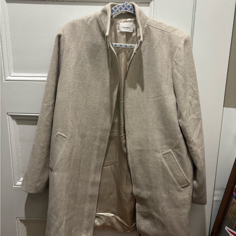 ANDREE BY UNIT Women's Beige Coat